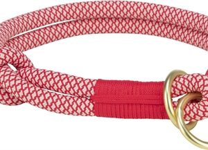 Trixie Soft Rope Halsband Hond Half-Slip Rood / Creme 30x1 cm