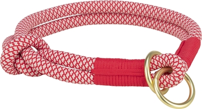 Trixie Soft Rope Halsband Hond Half-Slip Rood / Creme 30x1 cm