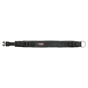 Trixie Premium Halsband Hond Extra Breed Zwart / Grafiet Grijs 27-35x2.5 cm