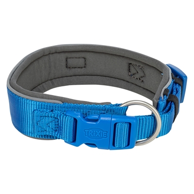 Trixie Premium Halsband Hond Extra Breed Royal Blauw / Grafiet Grijs 27-35x2.5 cm