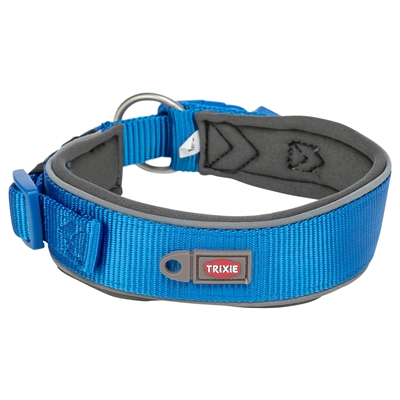 Trixie Premium Halsband Hond Extra Breed Royal Blauw / Grafiet Grijs 27-35x2.5 cm