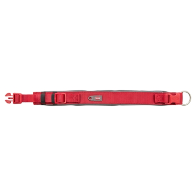Trixie Premium Halsband Hond Extra Breed Rood / Grafiet Grijs 27-35x2.5 cm