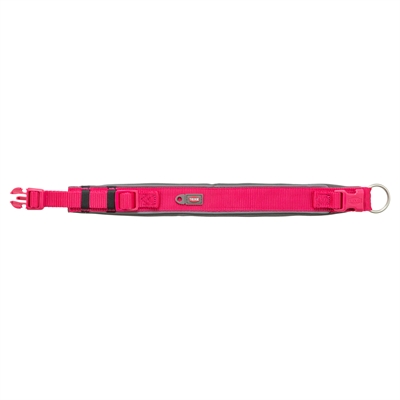 Trixie Premium Halsband Hond Extra Breed Fuchsia / Grafiet Grijs 27-35x2.5 cm