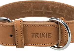 Trixie Rustic Vetleer Halsband Hond Heartbeat Bruin 34-40x3 cm