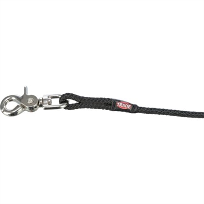 Trixie Hondenriem Sleeplijn Trigger Snap Haak Rond Zwart 5 Mtr X 0.6 cm