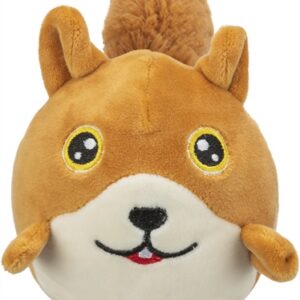 Trixie Hondenspeelgoed Eekhoorn Rond Pluche 13 cm 2 st