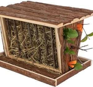 Trixie Hooiruif Met Bodem En Deksel Schorshout 40x30x22 cm
