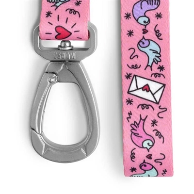 Morso Hondenriem Gerecycled Sweet Tweet Roze 120x1.5 cm Tot 6 kg