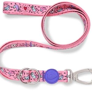Morso Hondenriem Verstelbaar Gerecycled Sweet Tweet Roze 75-230x1.5 cm 1-4 kg