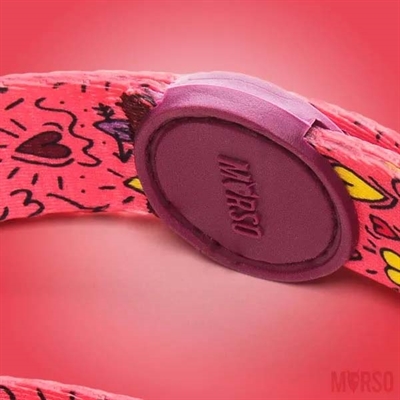 Morso Hondenriem Verstelbaar Gerecycled Pink Think Roze 75-230x1.5 cm 1-4 kg