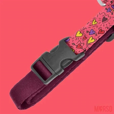 Morso Hondentuig H-Tuig Gerecycled Pink Think Roze 40-55x1.5 cm