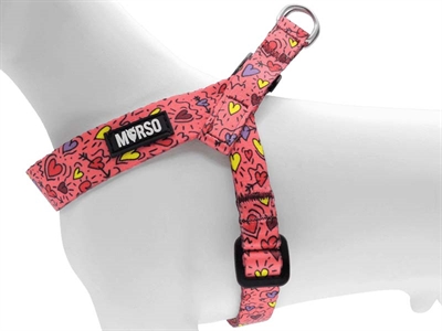 Morso Mini Hondentuig Verstelbaar Gerecycled Pink Think Roze 24-32x1.5 cm
