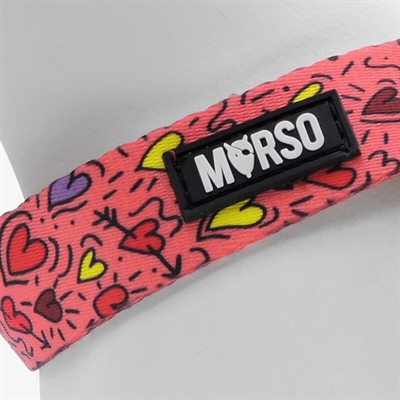 Morso Mini Hondentuig Verstelbaar Gerecycled Pink Think Roze 24-32x1.5 cm