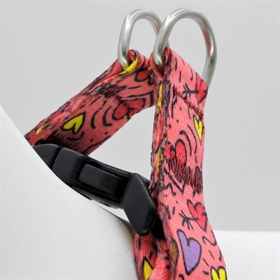 Morso Mini Hondentuig Verstelbaar Gerecycled Pink Think Roze 24-32x1.5 cm