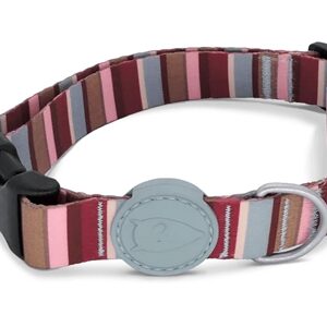 Morso Halsband Hond Gerecycled Skyline Rood / Roze 30-42x1.5 cm