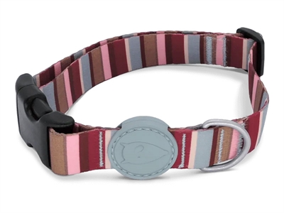 Morso Halsband Hond Gerecycled Skyline Rood / Roze 30-42x1.5 cm