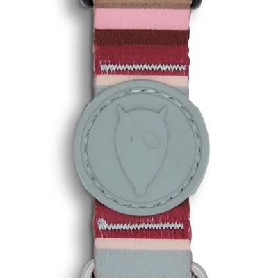 Morso Halsband Hond Gerecycled Skyline Rood / Roze 30-42x1.5 cm