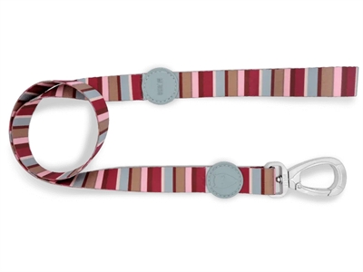 Morso Hondenriem Gerecycled Skyline Rood / Roze 120x1.5 cm Tot 6 kg