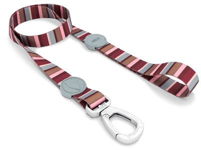 Morso Hondenriem Gerecycled Skyline Rood / Roze 120x1.5 cm Tot 6 kg