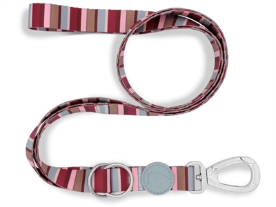Morso Hondenriem Verstelbaar Gerecycled Skyline Rood / Roze 75-230x1.5 cm 1-4 kg