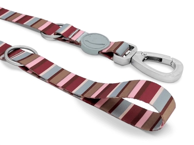 Morso Hondenriem Verstelbaar Gerecycled Skyline Rood / Roze 75-230x1.5 cm 1-4 kg