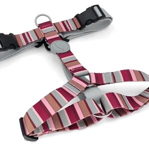 Morso Hondentuig H-Tuig Gerecycled Skyline Rood / Roze 40-55x1.5 cm