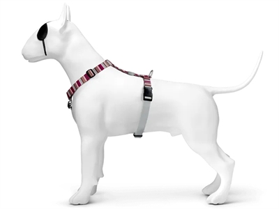 Morso Hondentuig H-Tuig Gerecycled Skyline Rood / Roze 40-55x1.5 cm