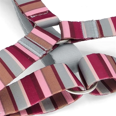 Morso Hondentuig H-Tuig Gerecycled Skyline Rood / Roze 40-55x1.5 cm