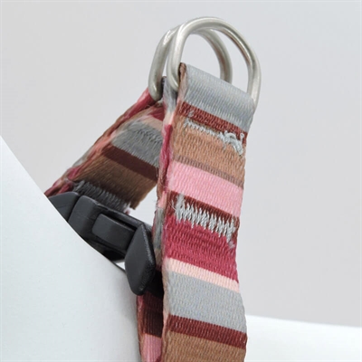 Morso Mini Hondentuig Verstelbaar Gerecycled Skyline Rood / Roze 24-32x1.5 cm