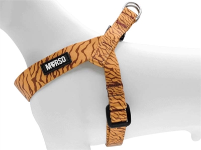 Morso Mini Hondentuig Verstelbaar Gerecycled Jungle Drum Oranje 24-32x1.5 cm