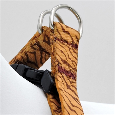 Morso Mini Hondentuig Verstelbaar Gerecycled Jungle Drum Oranje 24-32x1.5 cm