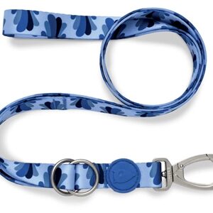 Morso Hondenriem Verstelbaar Gerecycled Splash Blauw 75-230x1.5 cm 1-4 kg