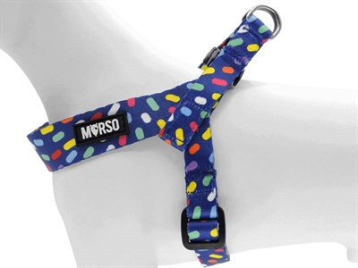 Morso Mini Hondentuig Verstelbaar Gerecycled Color Invaders Paars 24-32x1.5 cm