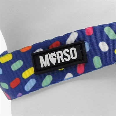 Morso Mini Hondentuig Verstelbaar Gerecycled Color Invaders Paars 24-32x1.5 cm
