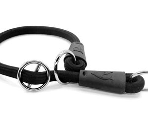 Morso Half Slip Halsband Hond Soft Rope Gerecycled Black Zwart 45x1 cm