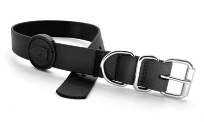 Morso Halsband Hond Waterproof Gerecycled Black Zwart 23-31x1.5 cm