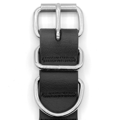 Morso Halsband Hond Waterproof Gerecycled Black Zwart 23-31x1.5 cm