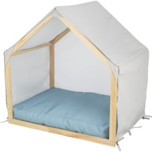 Trixie Hondenmand Tent Lias Hout Zand / Blauw 88x61x89 cm