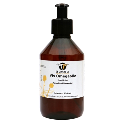 DE Groene Os Vis Omega Hond / Kat 250 ml