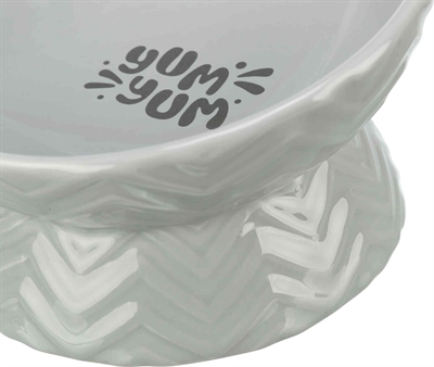 Trixie Verhoogde Voerbak / Waterbak Keramiek Grijs 350 ml 17 cm