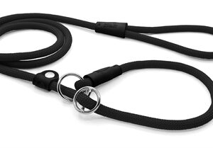 Morso Hondenriem Retrieverlijn Soft Rope Gerecycled Zwart 170x1 cm