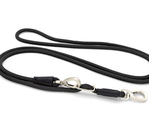 Morso Hondenriem Hands Free Soft Rope Gerecycled Zwart 260x1 cm