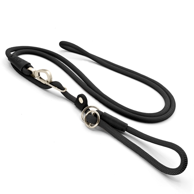 Morso Hondenriem Retrieverlijn Hands Free Soft Rope Gerecycled Zwart 260x1 cm
