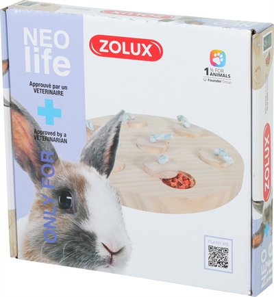 Zolux Neolife Treat Tray Konijn Hout 23x23 cm