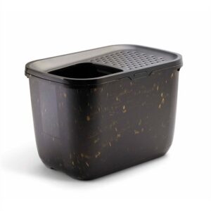Savic Kattenbak Hop In Marble Zwart / Goud 58.8x39x39.5 cm