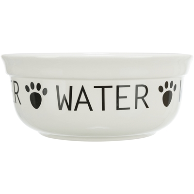 Trixie Drinkbak Hond Water Keramiek Wit / Zwart 250 ml 13 cm 4 st