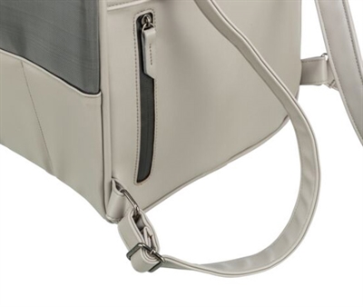 Trixie Hondentas Rugtas Citystyle Kunstleer Lichtgrijs 30x20x40 cm