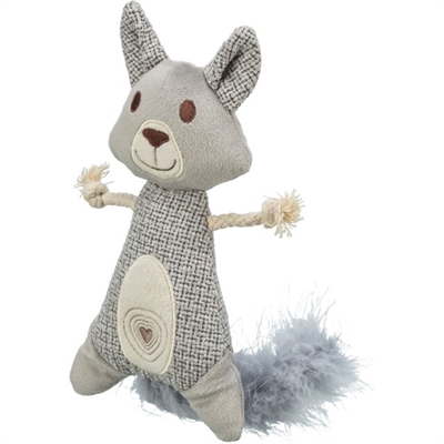 Trixie Wasbeer XXL Pluche / Stof Met Veer Met Catnip 30 cm
