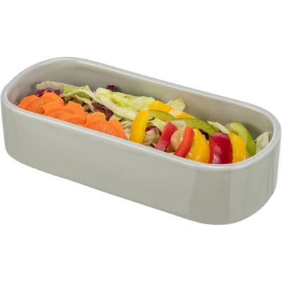 Trixie Voerbak / Drinkbak Ovaal Keramiek Assorti 22x10 cm 600 ml