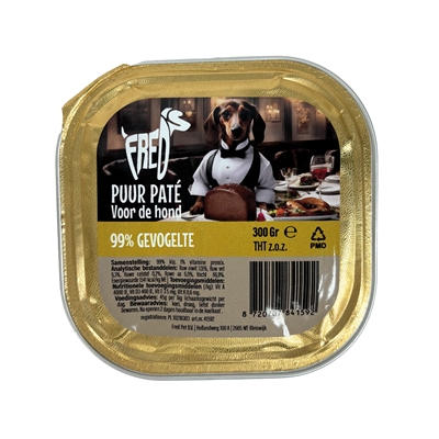 Freds Kuipje Hond Puur Gevogelte 9x300 gr